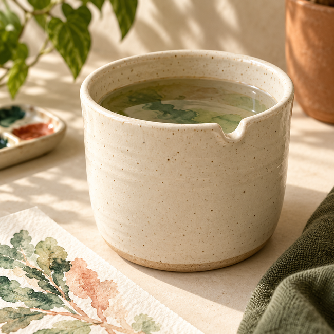 Studio Rinse Cup — AI-created illustrative product concept